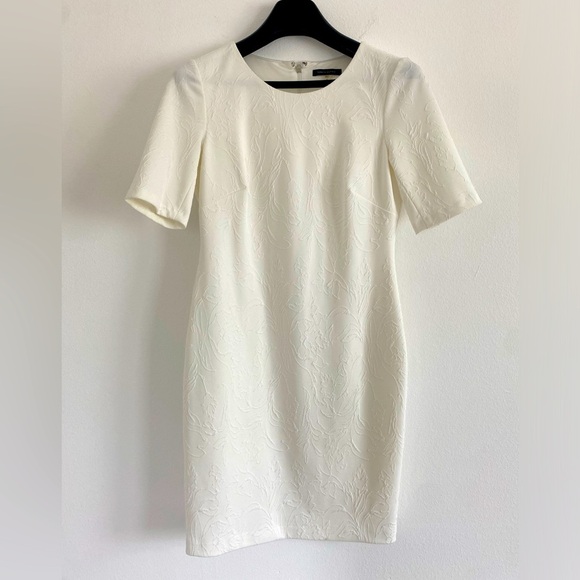 Tommy Hilfiger White Floral Short Sleeve Shift Dress Size 6‎ - Picture 1 of 9